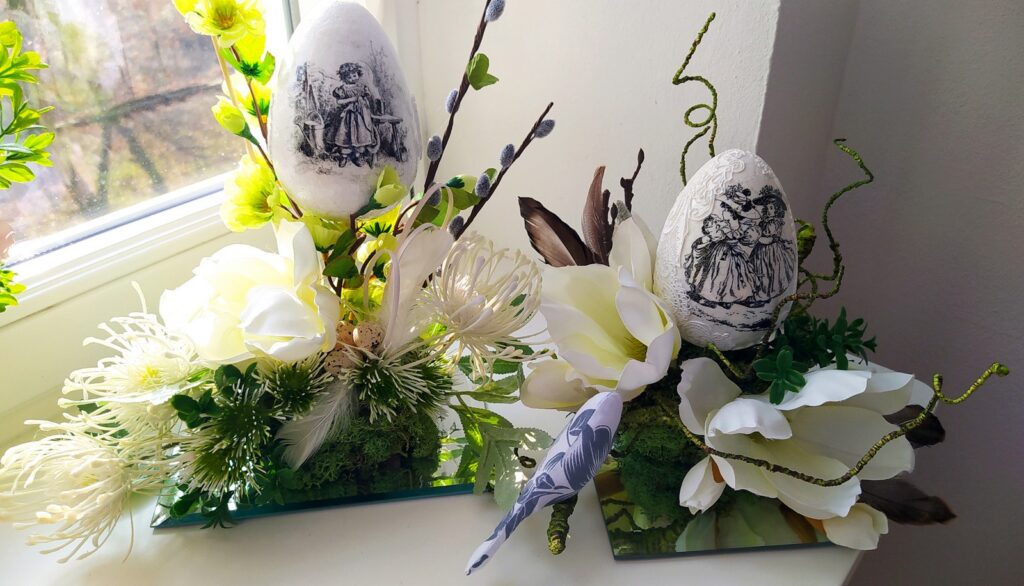 Piękne ozdoby związane z Wielkanocą przygotowane przez członków WTZ