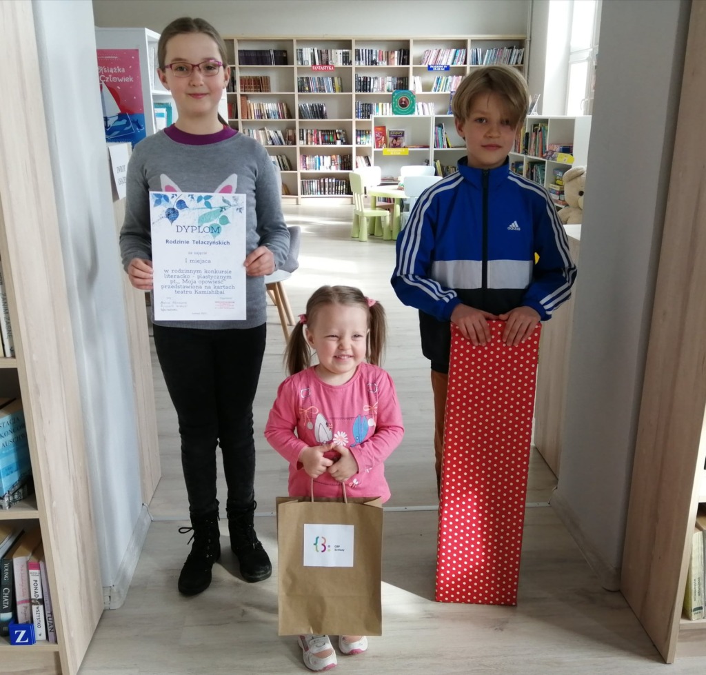 Nagrodzeni w konkursie ,,Moja opowieść przedstawiona na kartach Teatru Kamishibai’’