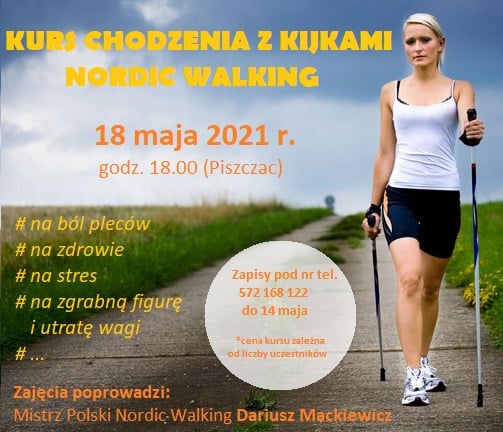 GCKiS w Piszczacu zaprasza na kurs chodzenia Nordic Walking