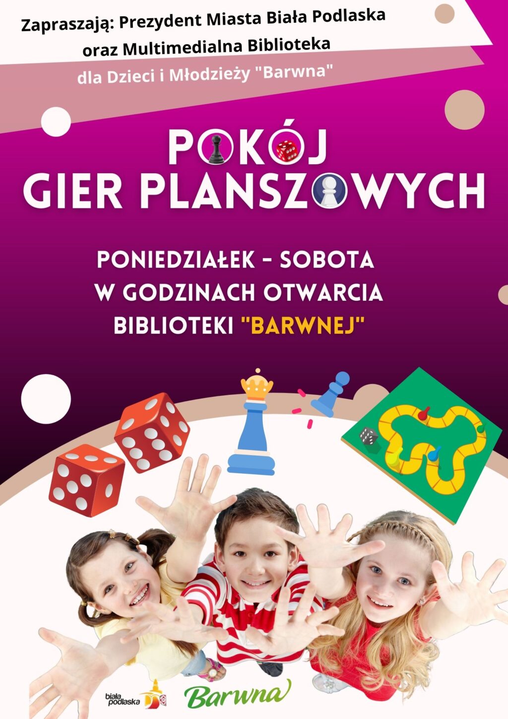 Pokój gier planszowych w “Barwnej”