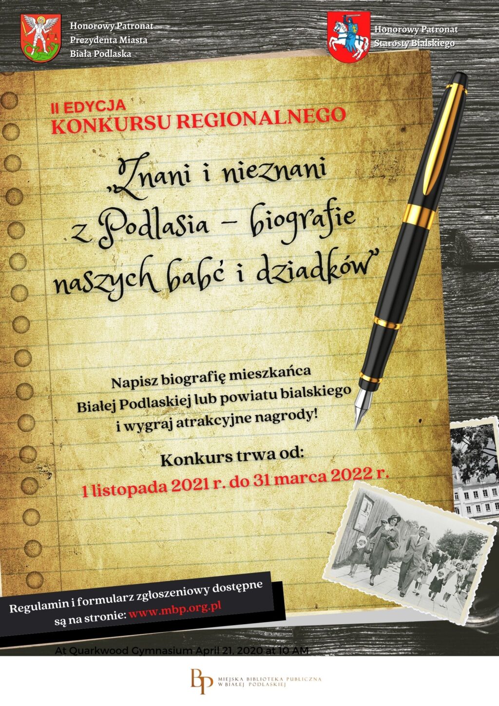 „Znani i nieznani z Podlasia – biografie naszych babć i dziadków”- konkurs