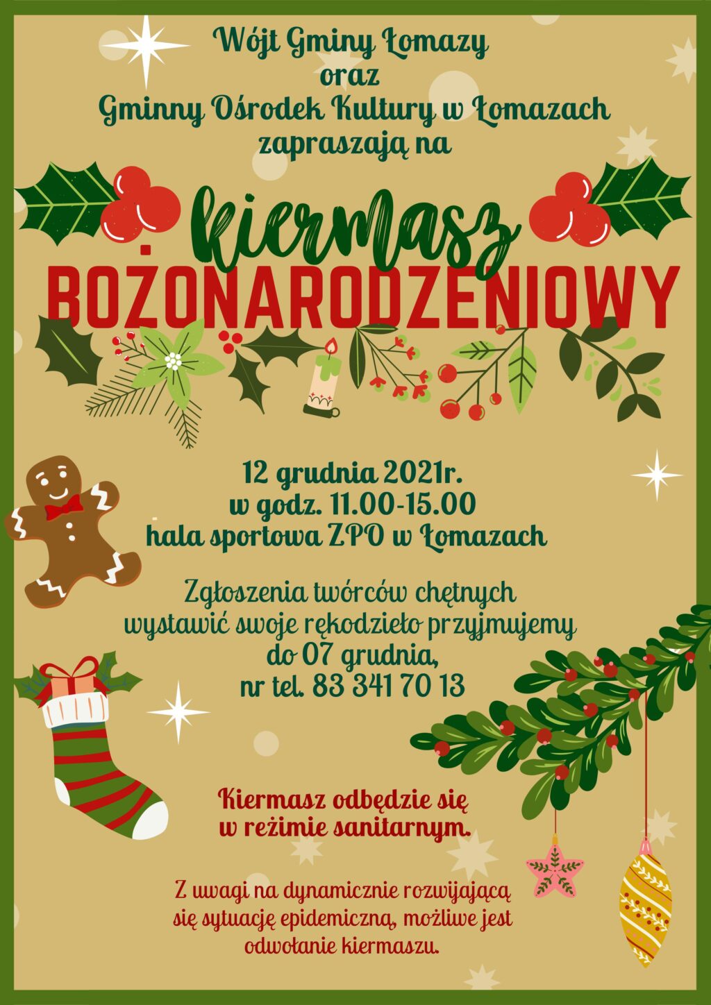 Kiermasz Bożonarodzeniowy w Łomazach. Wystawcy mogą już zgłaszać udział