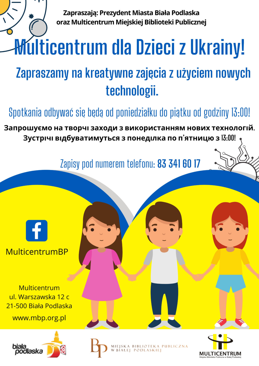 Multicentrum zaprasza dzieci z Ukrainy na zajęcia