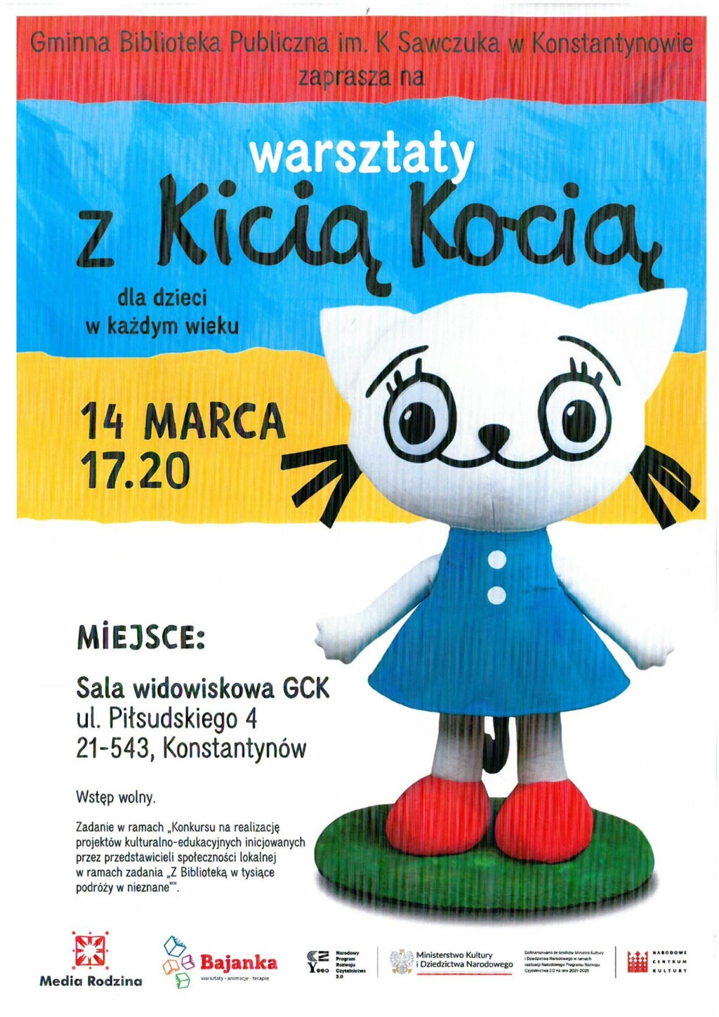 Zapraszają na warsztaty “Z Kicią Kocią” dla dzieci