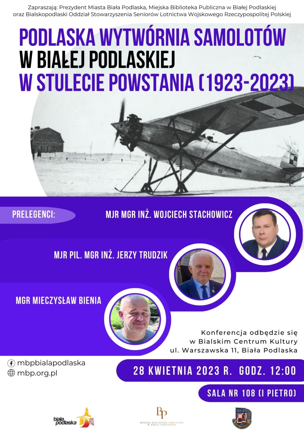 Konferencja “Podlaska Wytwórnia Samolotów w Białej Podlaskiej – w stulecie powstania”