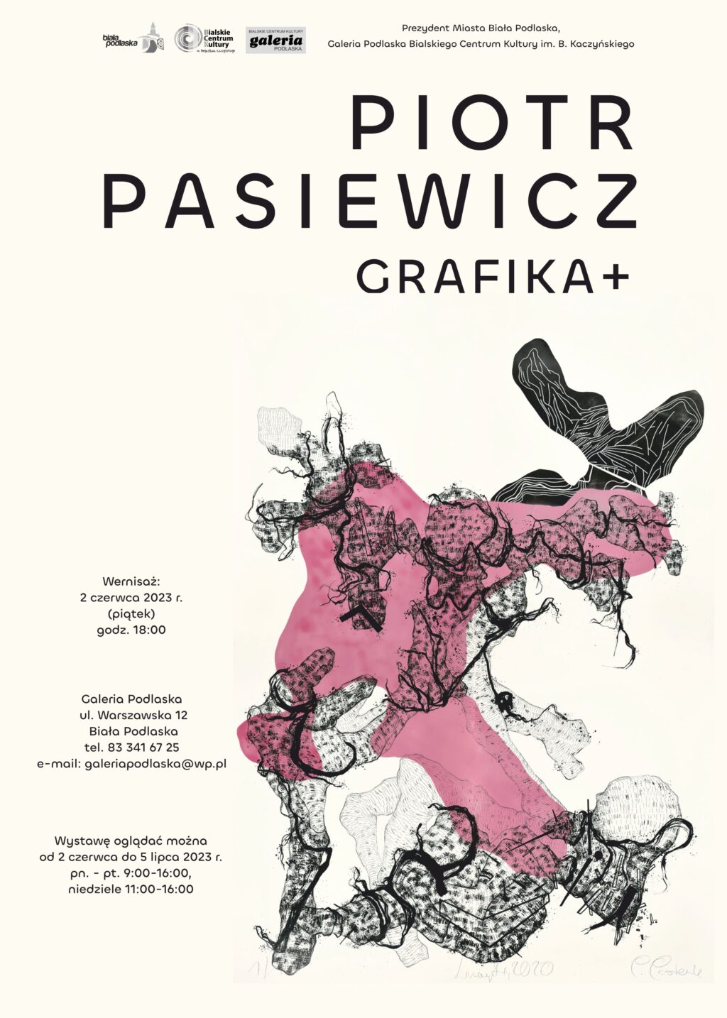Wernisaż wystawy Piotra Pasiewicza “Grafika+”