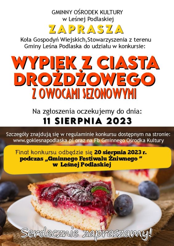 Konkurs na Wypiek z ciasta drożdżowego