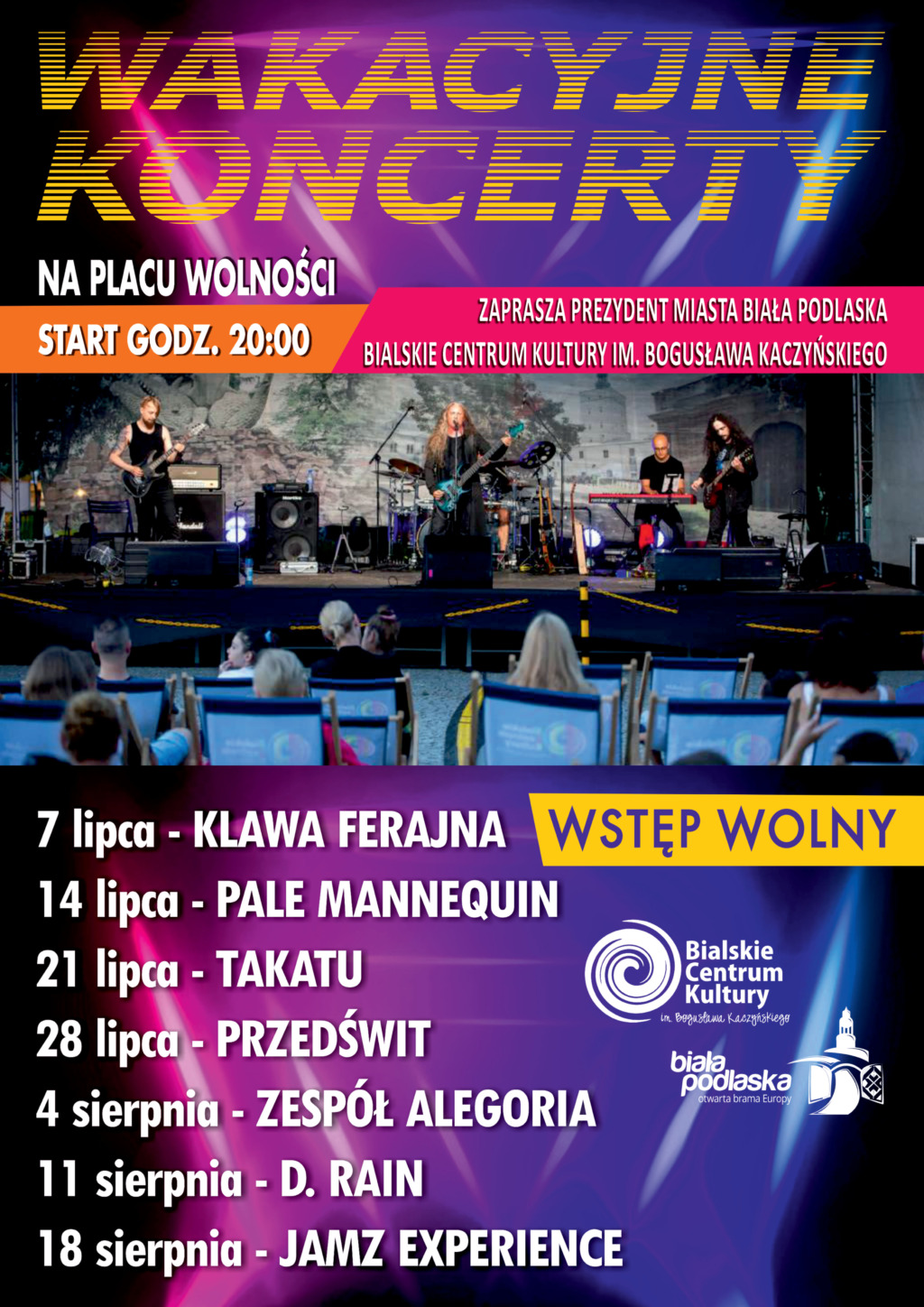 Wakacyjne Koncerty na Placu Wolności