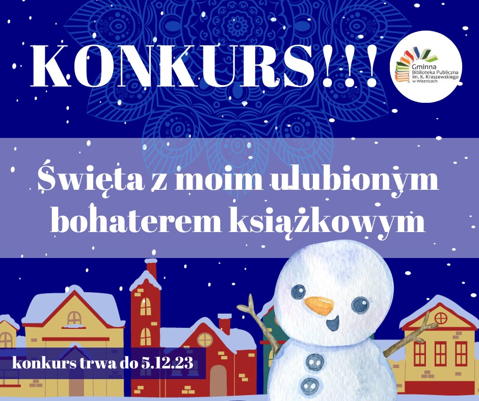 Gminny konkurs plastyczny „Święta z moim ulubionym bohaterem książkowym”