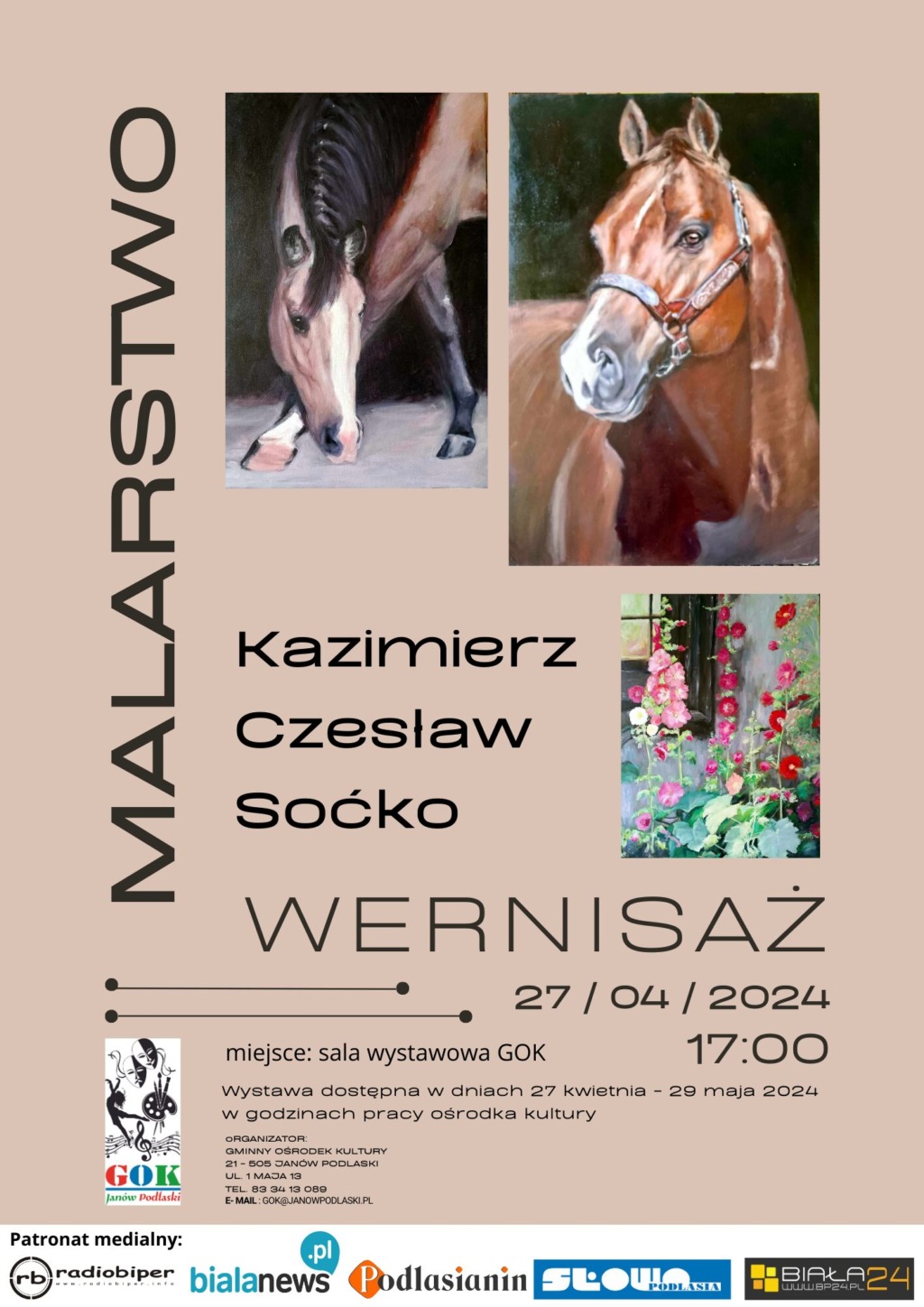 Wernisaż wystawy malarstwa Kazimierza Czesława Soćko w Janowie Podlaskim