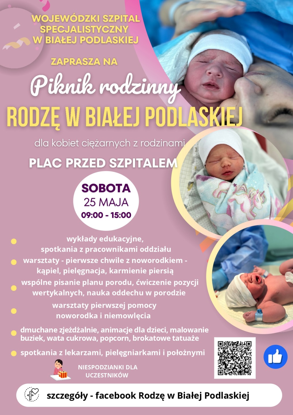 Bialski szpital zaprasza na piknik rodzinny “Rodzę w Białej Podlaskiej”