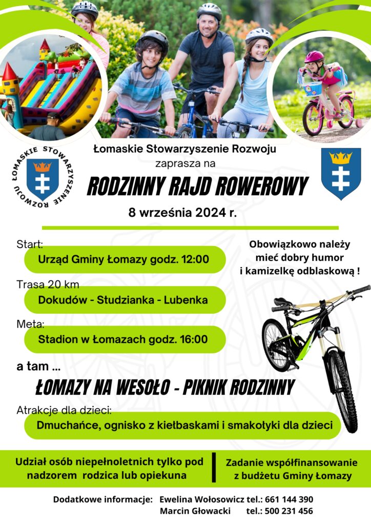 Rodzinny Rajd Rowerowy i piknik w Łomazach