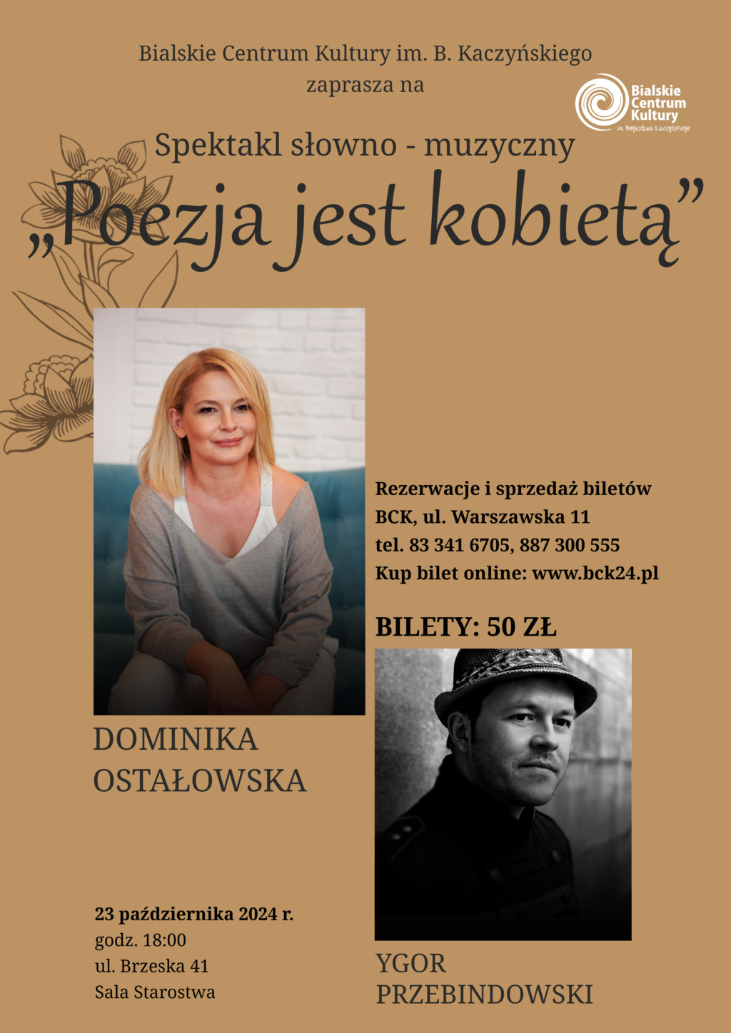 Spektakl „Poezja jest kobietą” w Bialskim Centrum Kultury