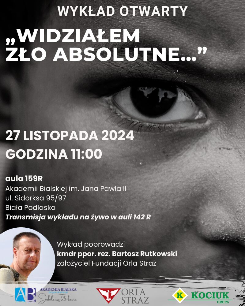 Zapraszają na wykład otwarty „Widziałem zło absolutne…”