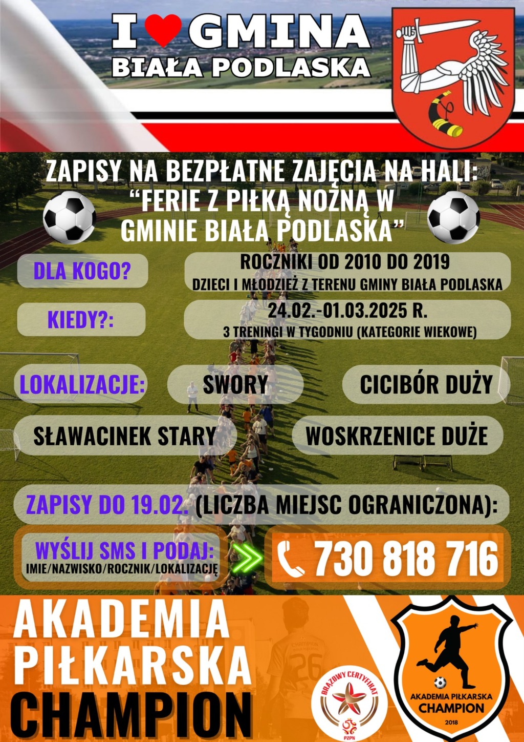 Ferie z piłką nożną w Gminie Biała Podlaska