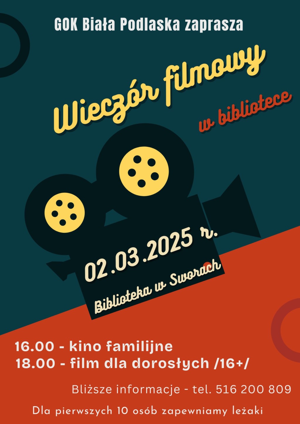 Wieczór filmowy w bibliotece w Sworach