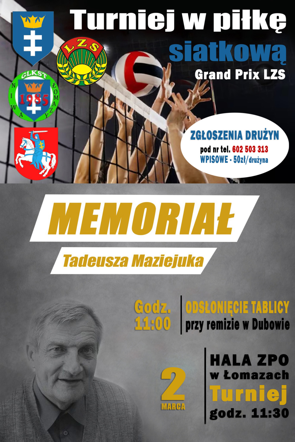 Turniej Siatkarski i Memoriał Tadeusza Maziejuka w Łomazach