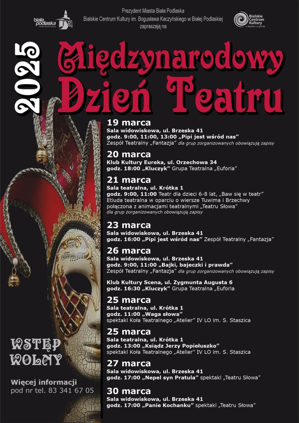 Międzynarodowy Dzień Teatru 2025 w Białej Podlaskiej