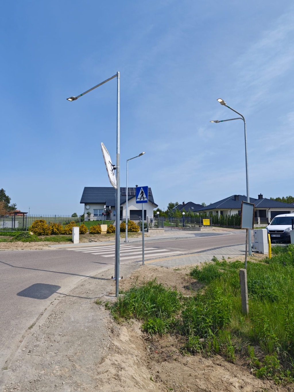 Zakończono budowę oświetlenia przejść dla pieszych w Porosiukach