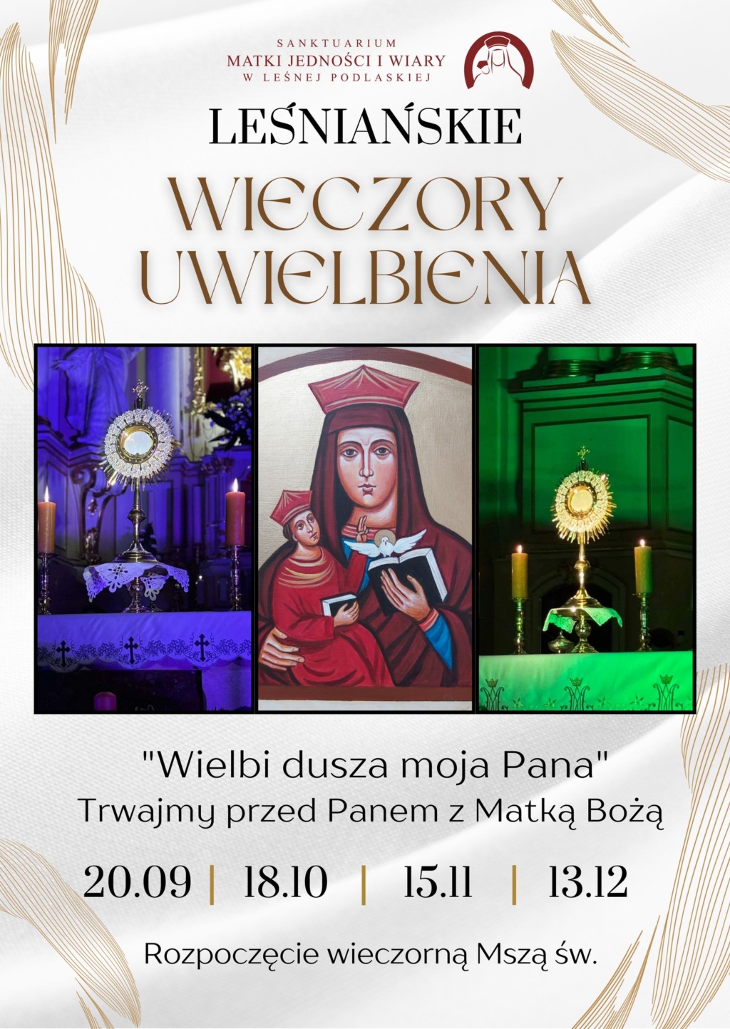 Wracają Leśniańskie Wieczory Uwielbienia – czas spotkania z Maryją i Bogiem