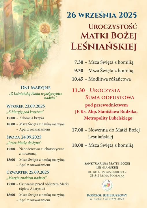 Leśna Podlaska: Uroczystości ku czci Matki Bożej Leśniańskiej