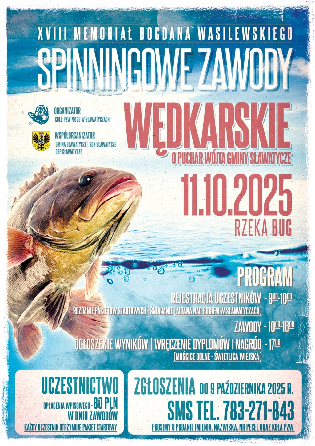 XVIII Memoriał Bogdana Wasilewskiego – spinningowe zawody nad Bugiem