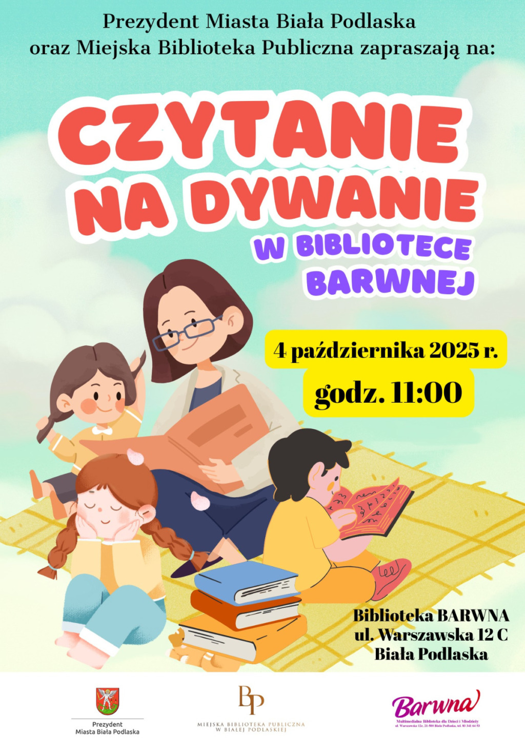 „Czytanie na dywanie” w Bibliotece Barwnej