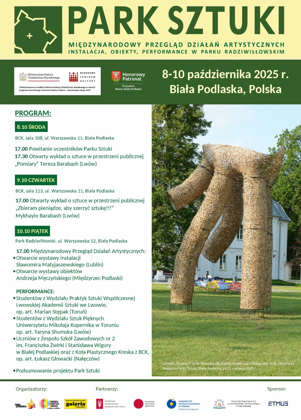 Park Sztuki 2025 – międzynarodowy przegląd sztuki w Białej Podlaskiej