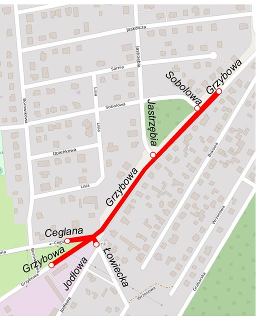 Rozpoczęła się przebudowa ul. Grzybowej – utrudnienia w ruchu do grudnia