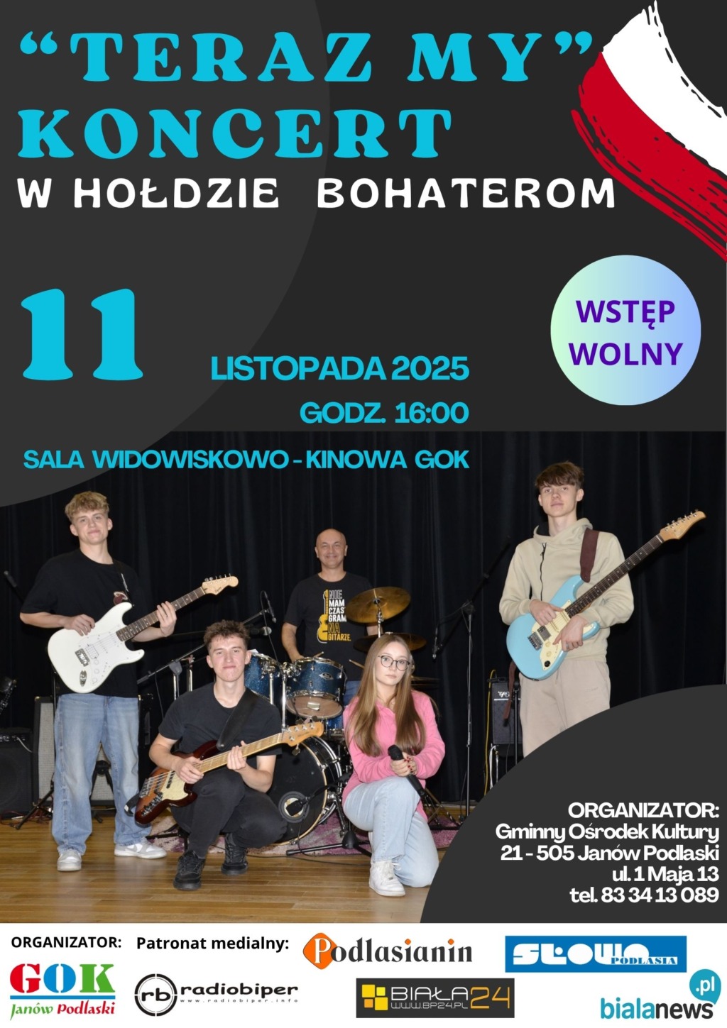 Koncert „Teraz My” w hołdzie bohaterom – już 11 listopada w Janowie Podlaskim