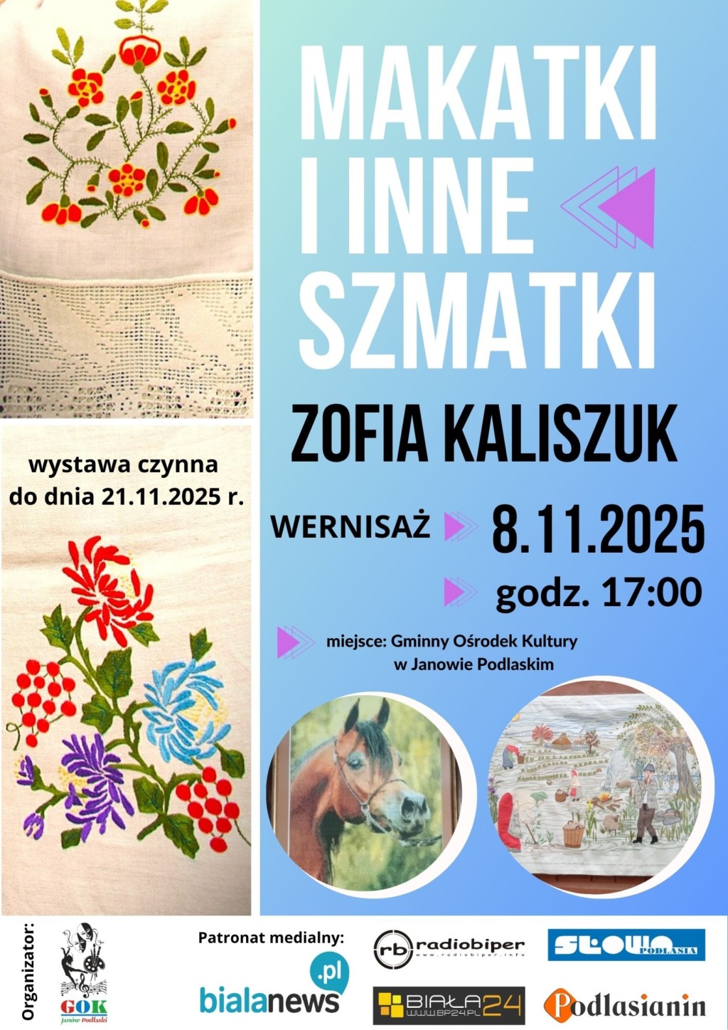 Wystawa „Makatki i inne szmatki” Zofii Kaliszuk