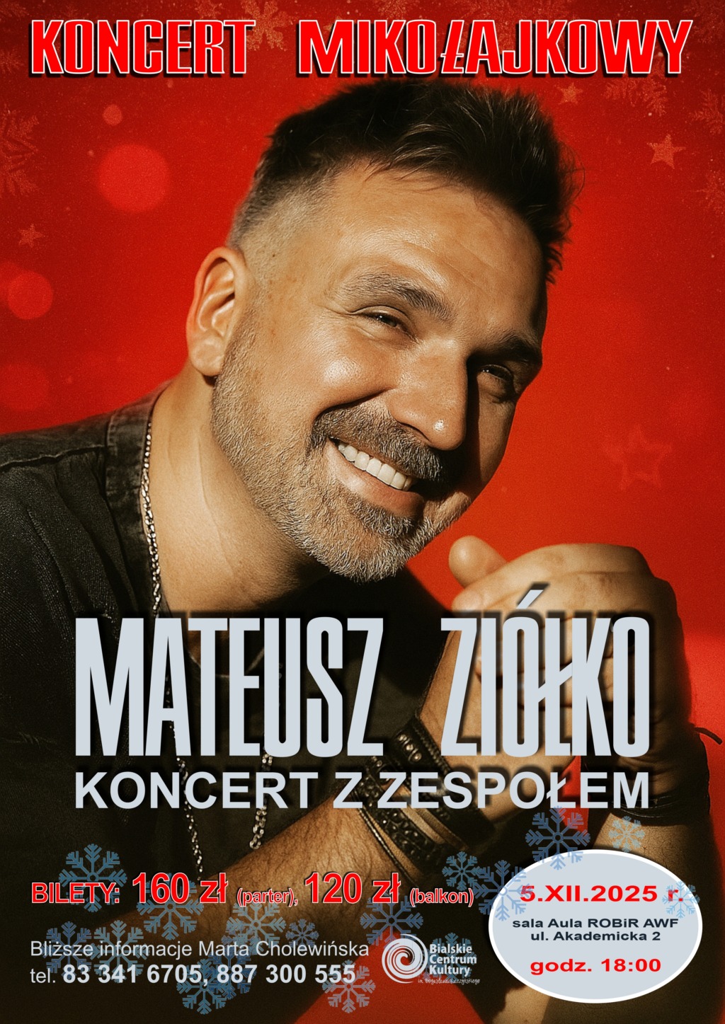 Koncert Mikołajkowy Mateusza Ziółko w Białej Podlaskiej