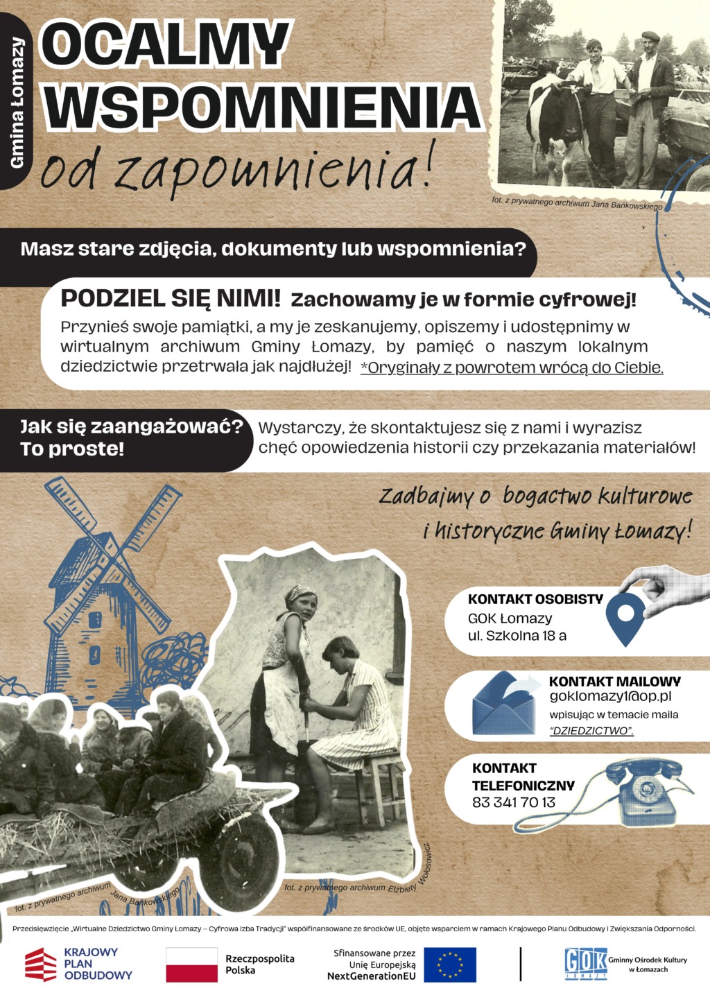 Ocalmy wspomnienia od zapomnienia – przyłącz się do akcji GOK Łomazy