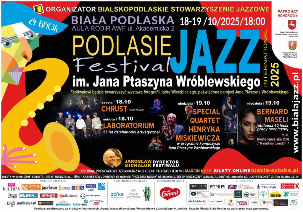 24. Podlasie Jazz Festival im. Jana Ptaszyna Wróblewskiego – wielkie święto jazzu w Białej Podlaskiej