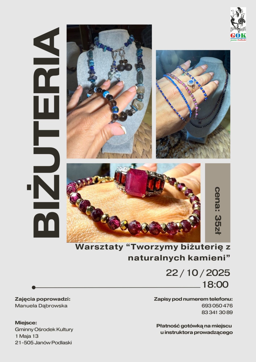 Warsztaty tworzenia biżuterii z naturalnych kamieni