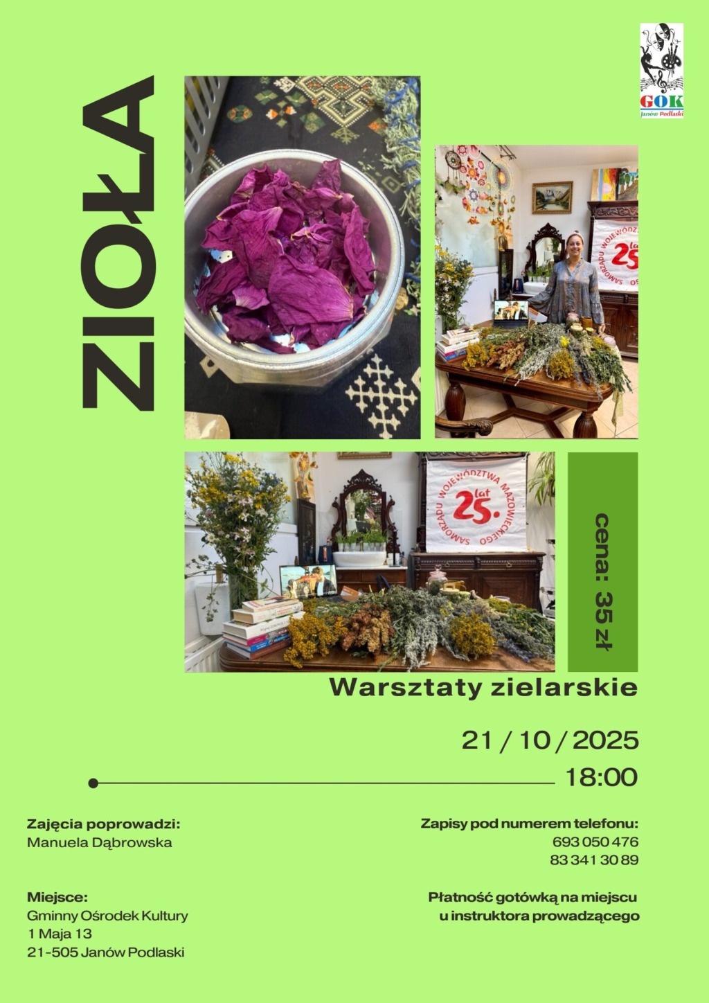 Warsztaty zielarskie w Janowie Podlaskim