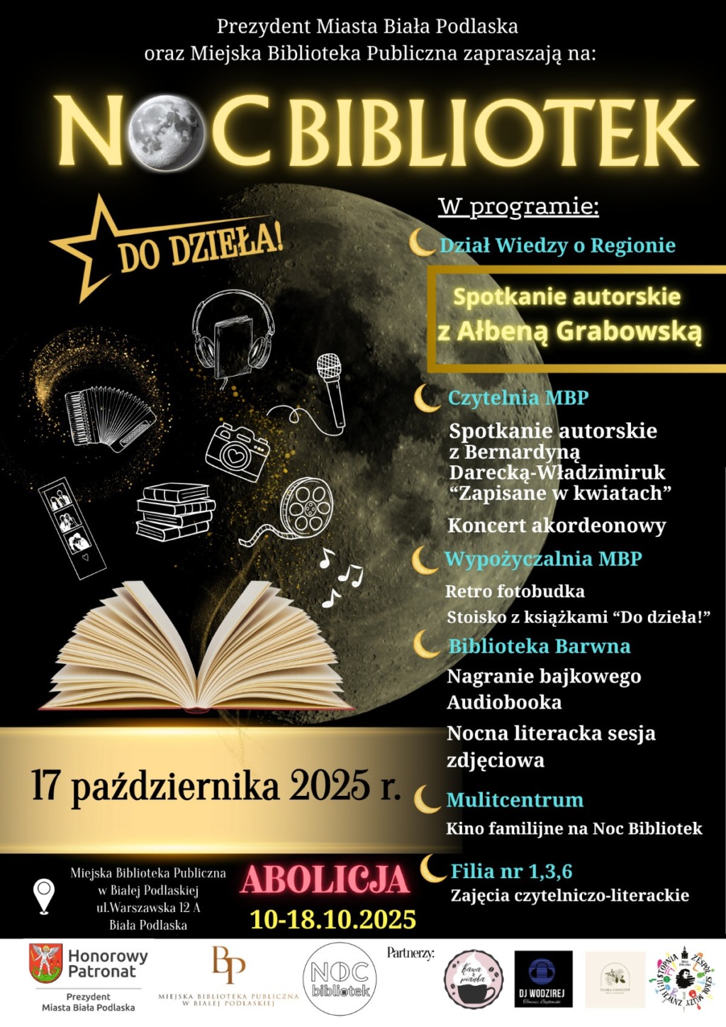 Noc Bibliotek w Białej Podlaskiej – Do dzieła! 17 października w Miejskiej Bibliotece Publicznej