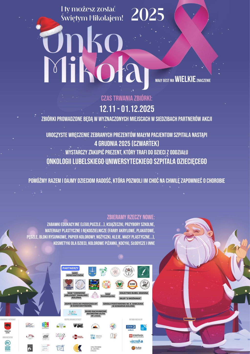 Mały gest ma wielkie znaczenie – Gmina Biała Podlaska wspiera akcję Onko Mikołaj 2025