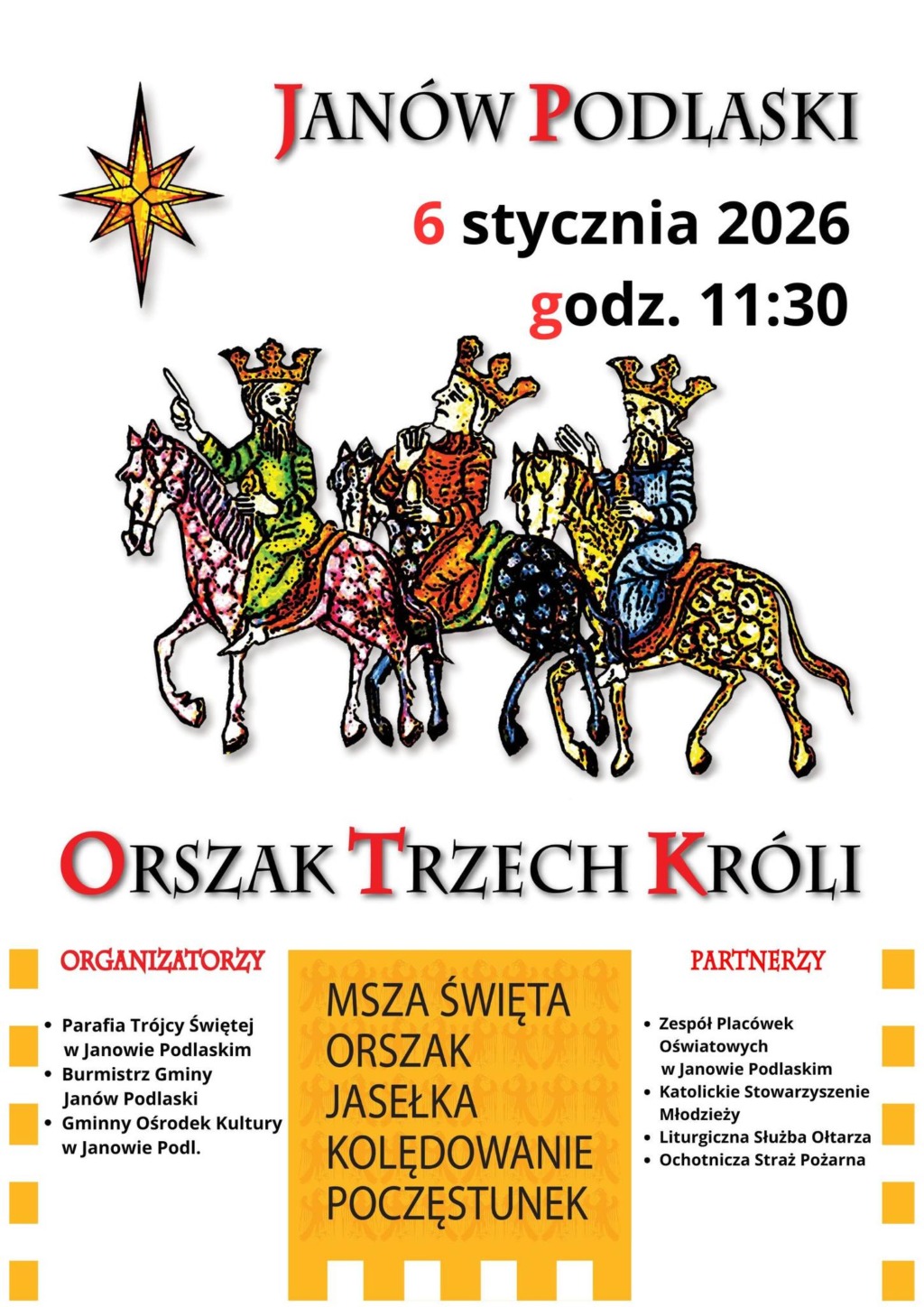 Orszak Trzech Króli w Janowie Podlaskim – zaproszenie