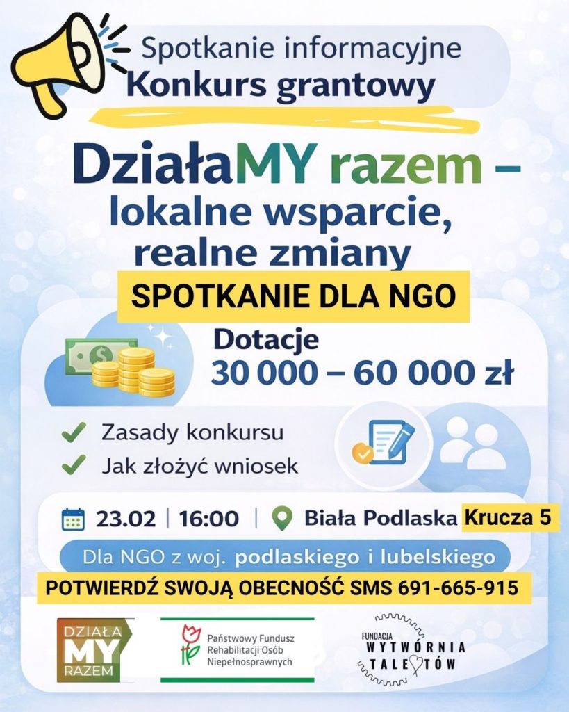 Spotkanie informacyjne o grantach dla NGO w Białej Podlaskiej