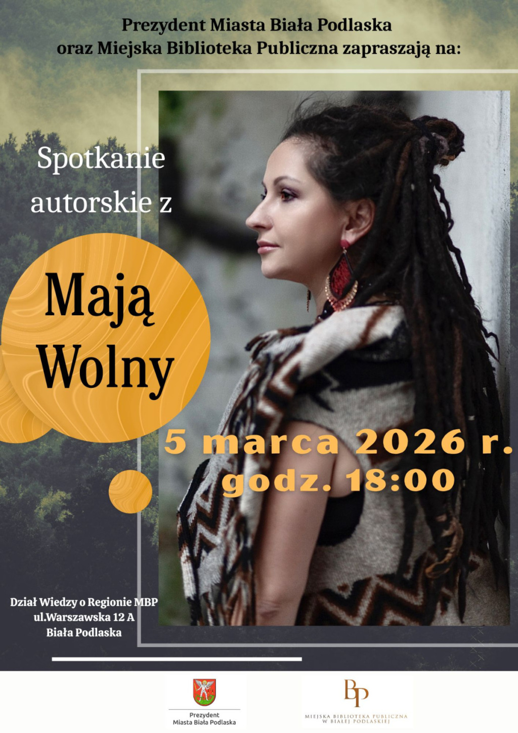 Spotkanie autorskie z Mają Wolny w bialskiej bibliotece