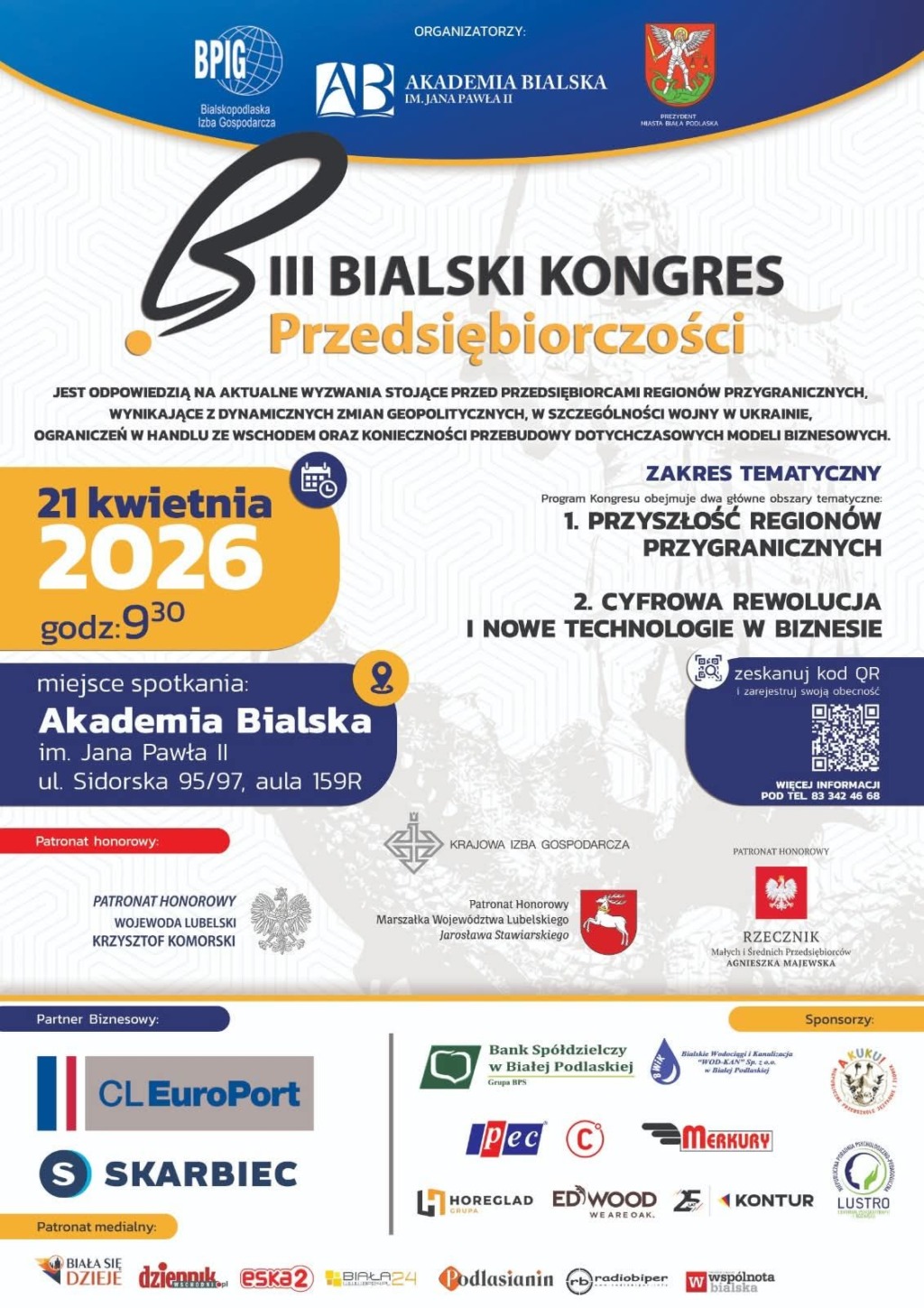 III Bialski Kongres Przedsiębiorczości już w kwietniu
