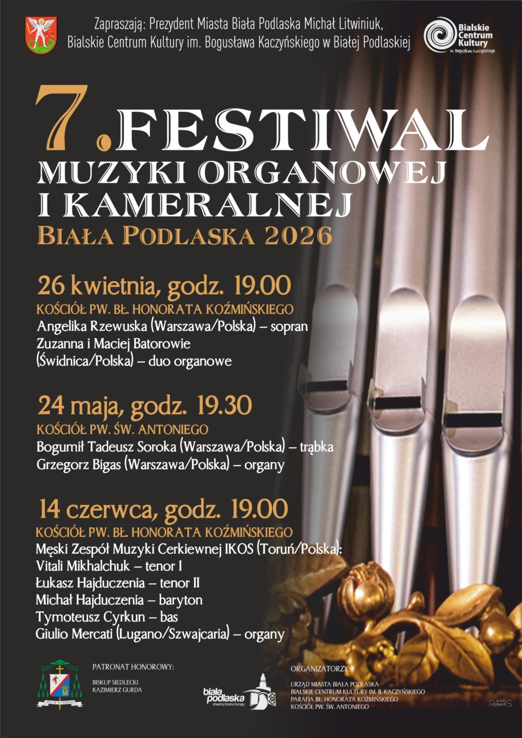Zapraszają na 7. Festiwal Muzyki Organowej i Kameralnej
