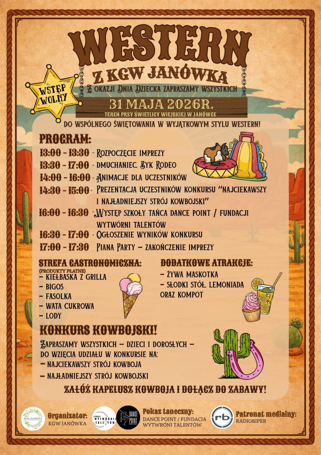 Dzień Dziecka w stylu western w Janówce