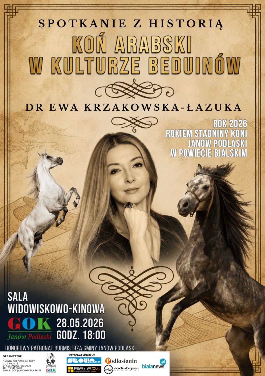 Spotkanie z historią w Janowie Podlaskim. O koniu arabskim w kulturze Beduinów opowie dr Ewa Krzakowska-Łazuka