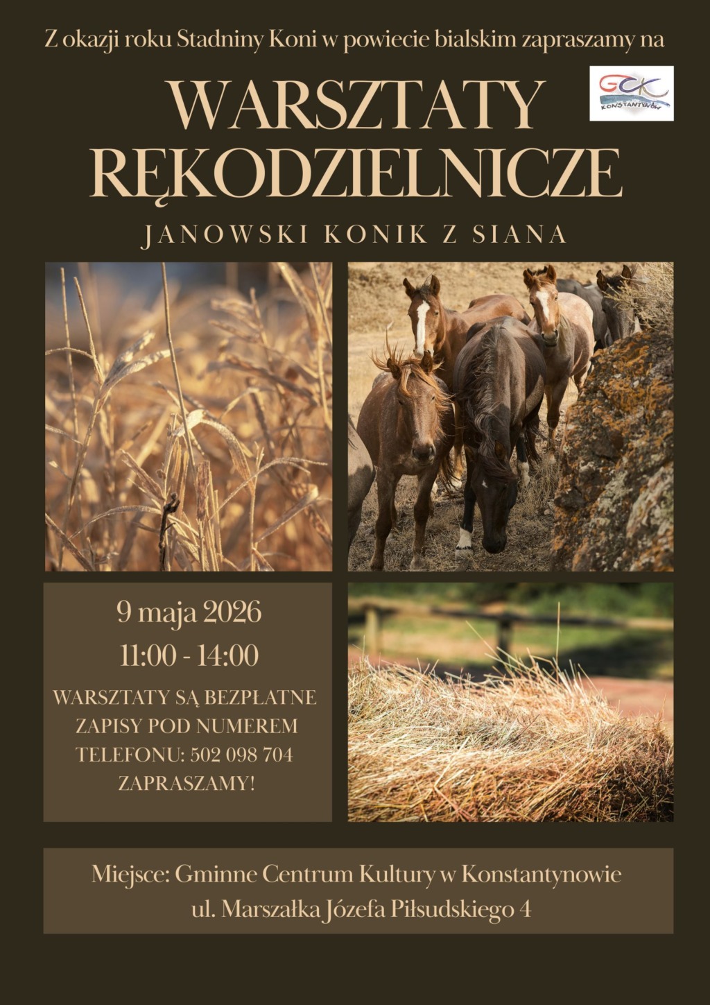 Warsztaty rękodzielnicze „Janowski konik z siana” w Konstantynowie