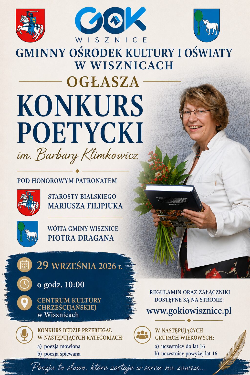 Wisznice zapraszają na Konkurs Poetycki im. Barbary Klimkowicz