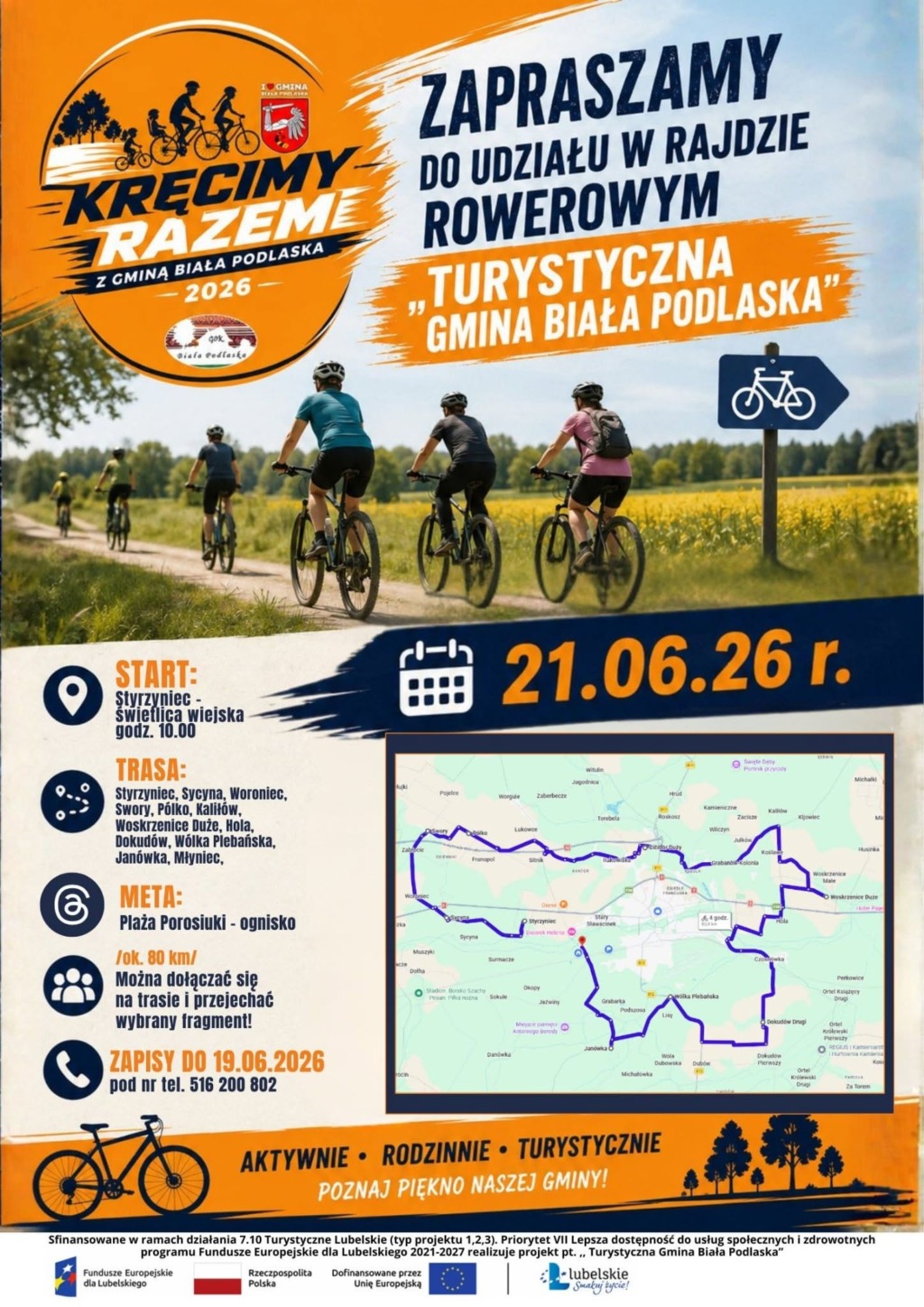 Rajd rowerowy „Turystyczna Gmina Biała Podlaska” już 21 czerwca