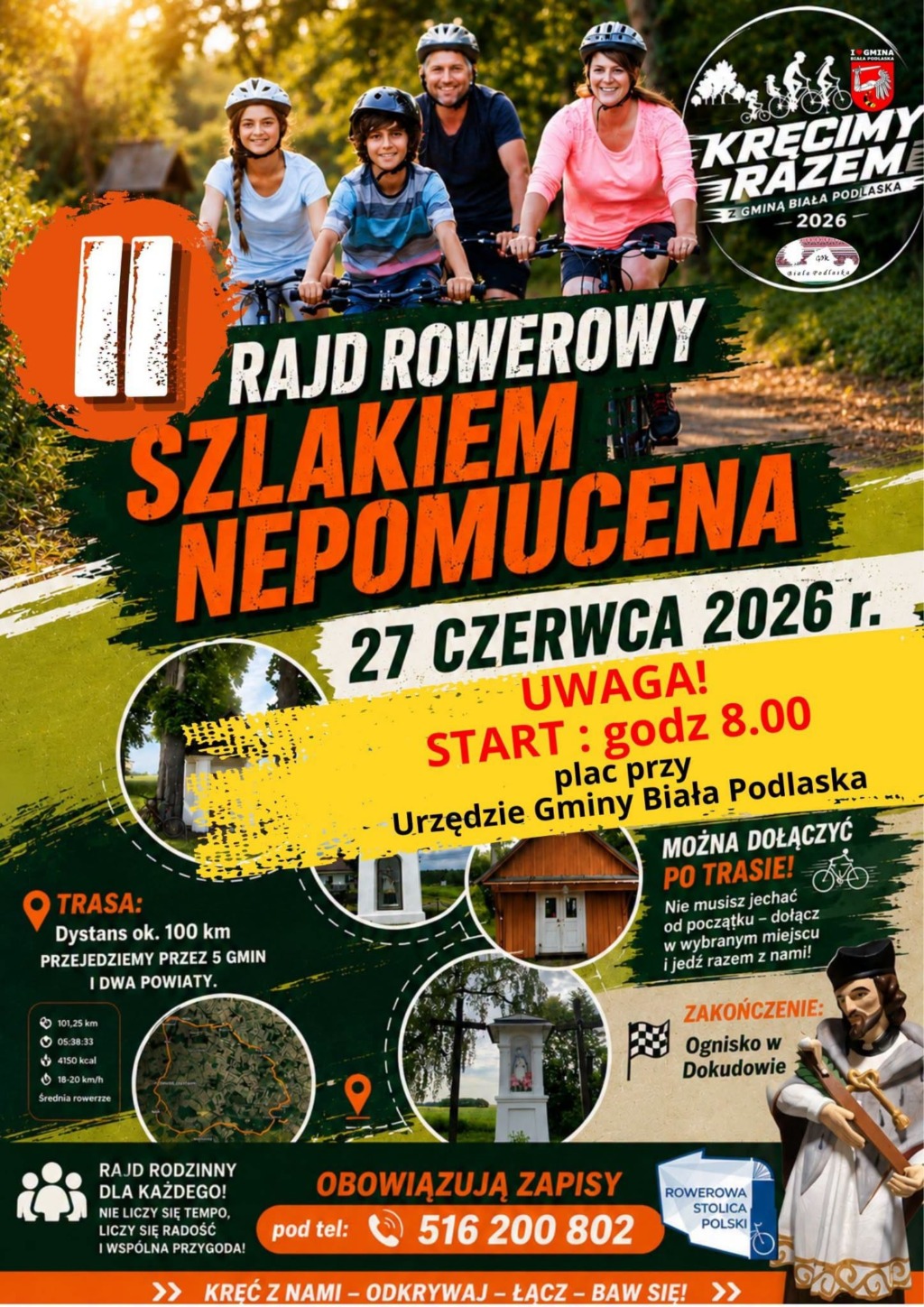 II Rajd Rowerowy Szlakiem Nepomucena już 27 czerwca