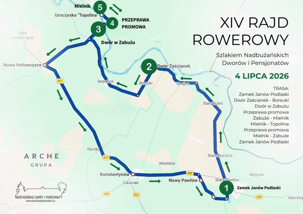 Rowerem szlakiem nadbużańskich dworów. Rajd wystartuje z Zamku Janów Podlaski